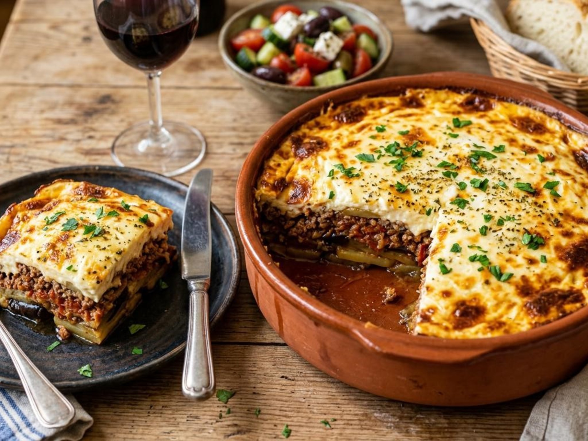 Omelette, ensalada de atún y moussaka: opciones sin harina para organizar las comidas