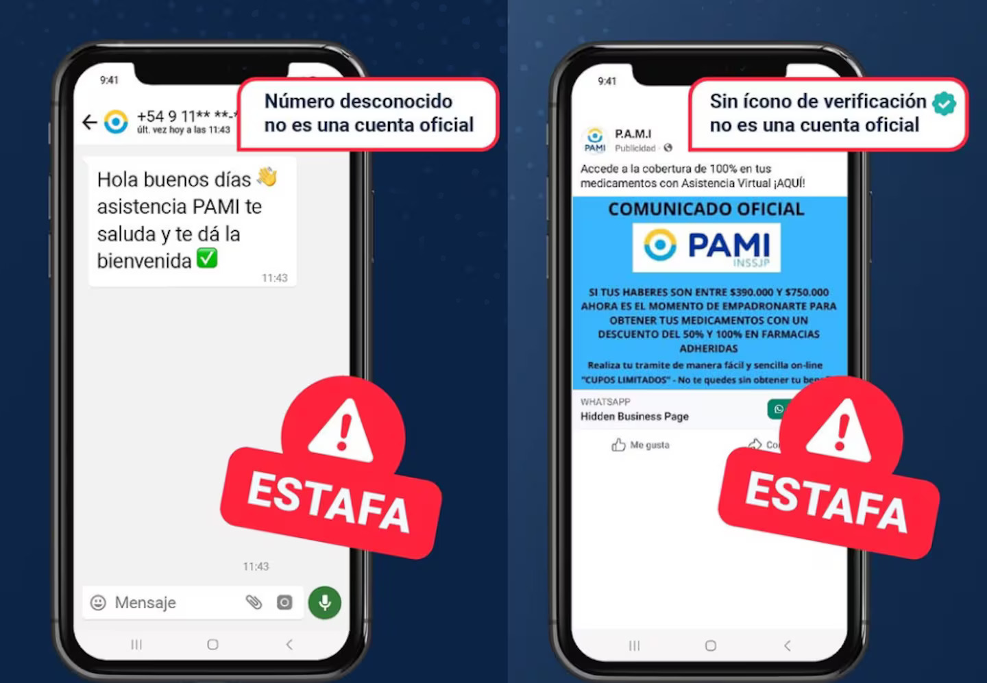 El PAMI denunció una estafa a jubilados: les envían mensajes que imitan los oficiales y les vacían las cuentas