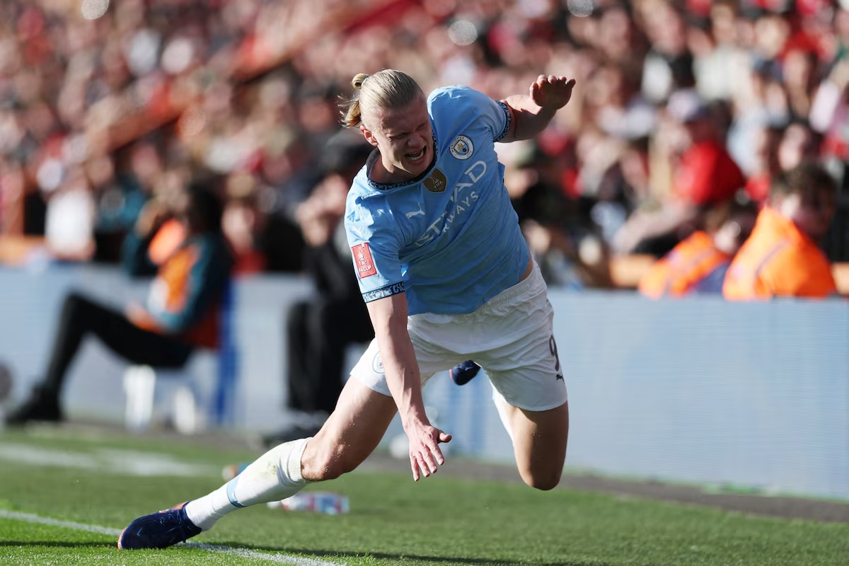 Impacto en el Manchester City: Erling Haaland fuera de juego por lesión