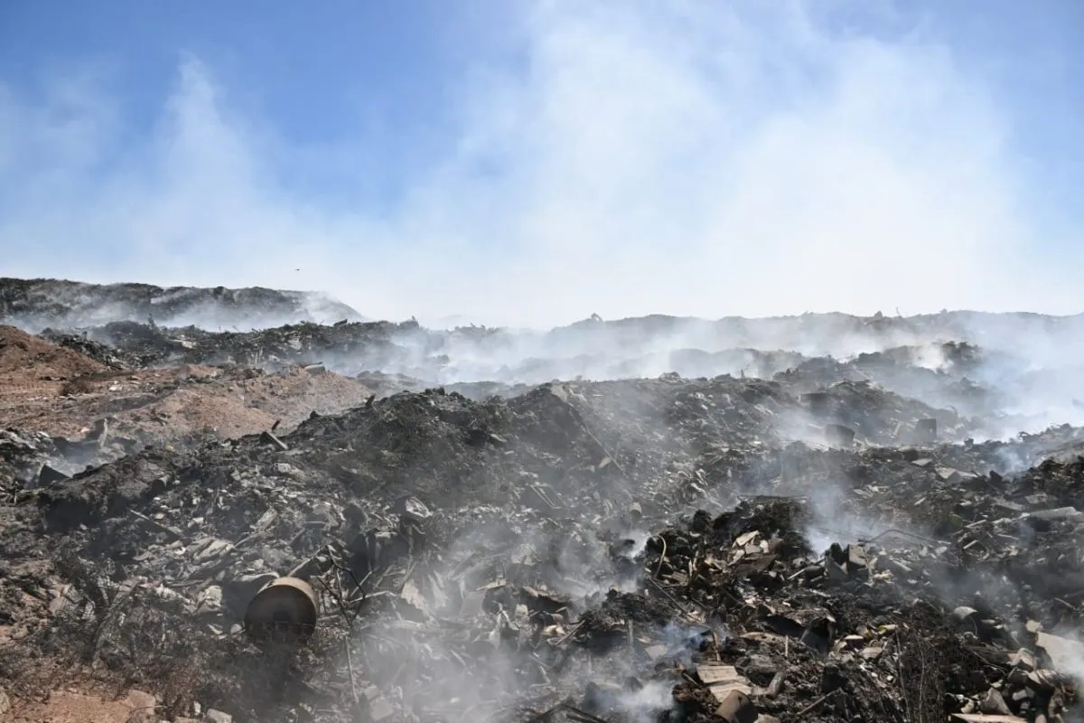 Un nuevo incendio en el basural de Neuquén: "Estamos tapados de humo"